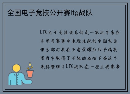 全国电子竞技公开赛ltg战队